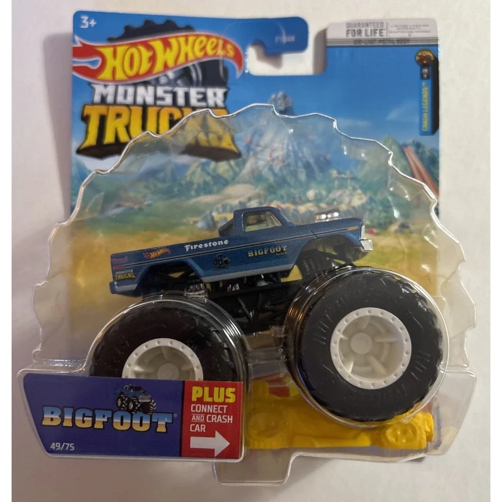 Hot Wheels 2022 Monster Trucks #9 Bigfoot Blue Ford 4x4 HHN73 1:64 Scale